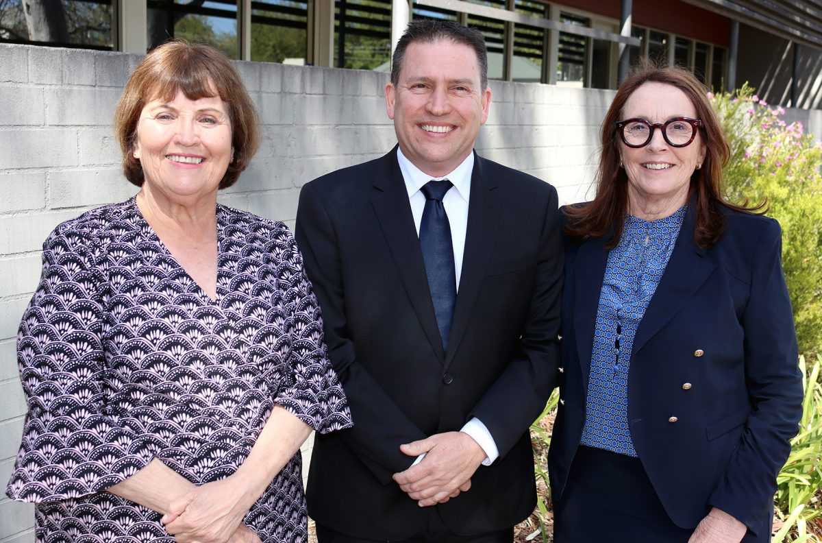 a man and two women