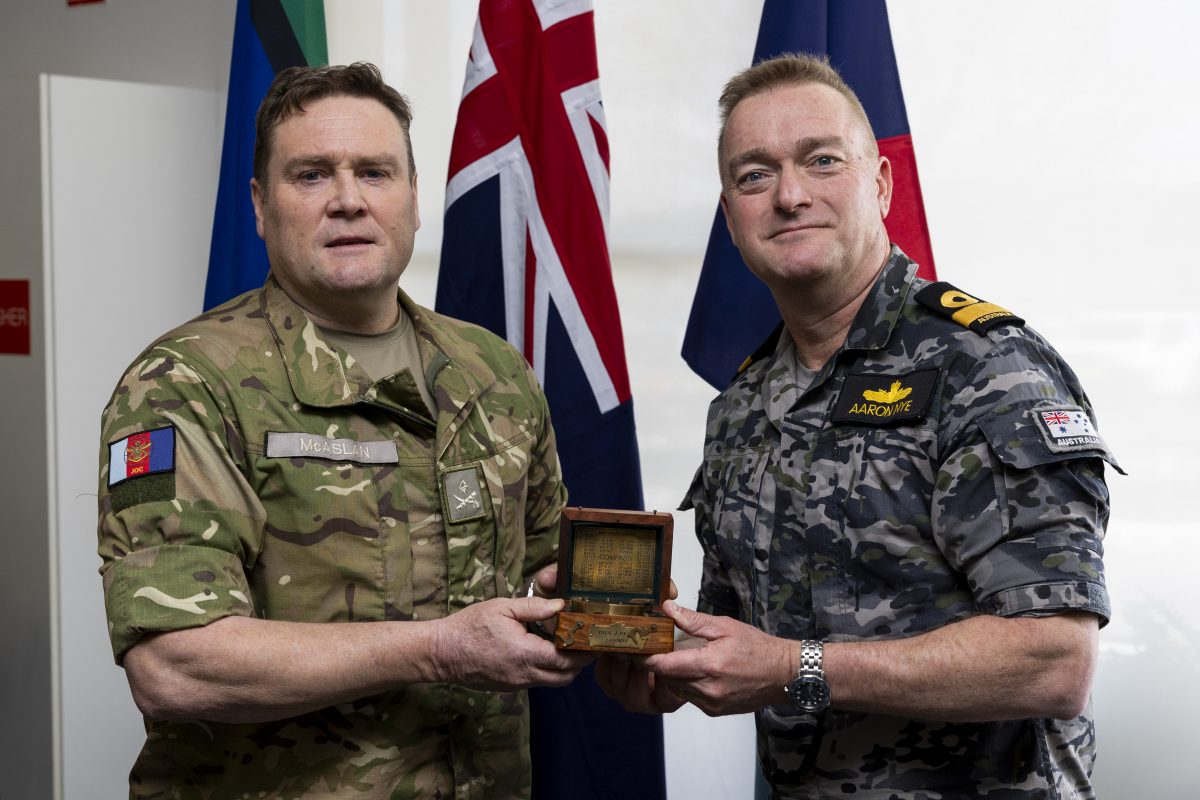 two army officers from Australia and NZ