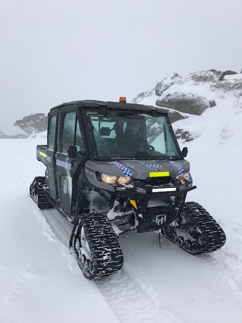 The new over-snow vehicle used by Jindabyne Police. Photo: Monaro Police District Facebook page.