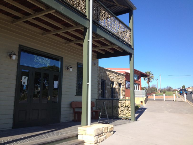 The owners of the Tathra Hotel plan to keep the exterior of the new performance space in line with the buildings heritage -replacing red brick with sandstone so that the renovation will blend in. Photo: Elka Wood. 