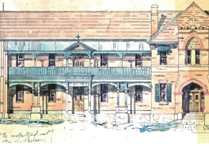 Historical artist’s impression of St John’s Orphanage in Goulburn