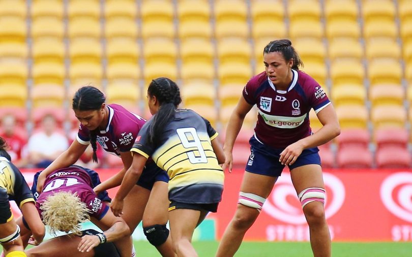 Millie Boyle (right) in action during the Queensland Reds Super W campaign. Photos: Facebook.