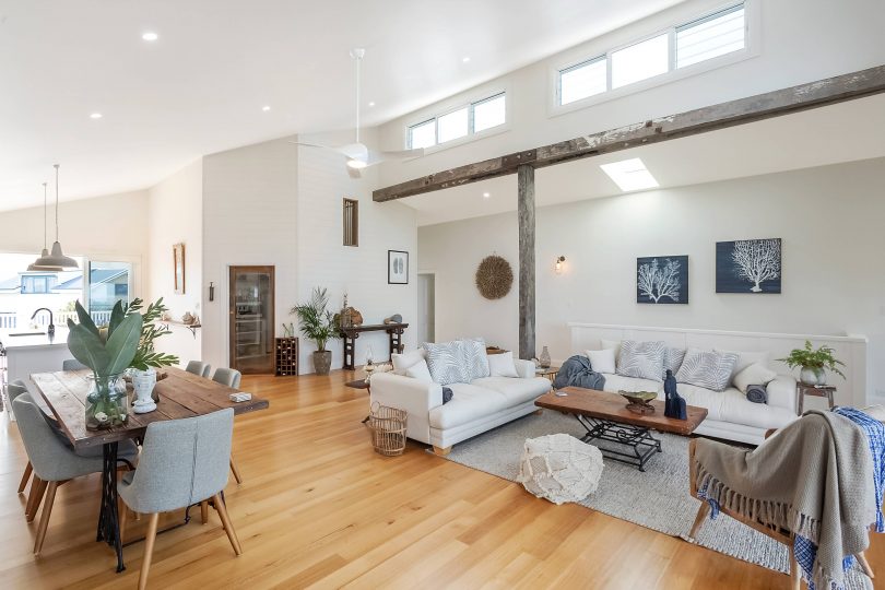 A mix of hand picked rustic features and contemporary style. Photo: supplied