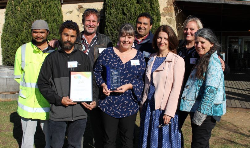 The Giiyong crew - South East Arts and Twofold Aboriginal Corporation. Photo: Ian Campbell.