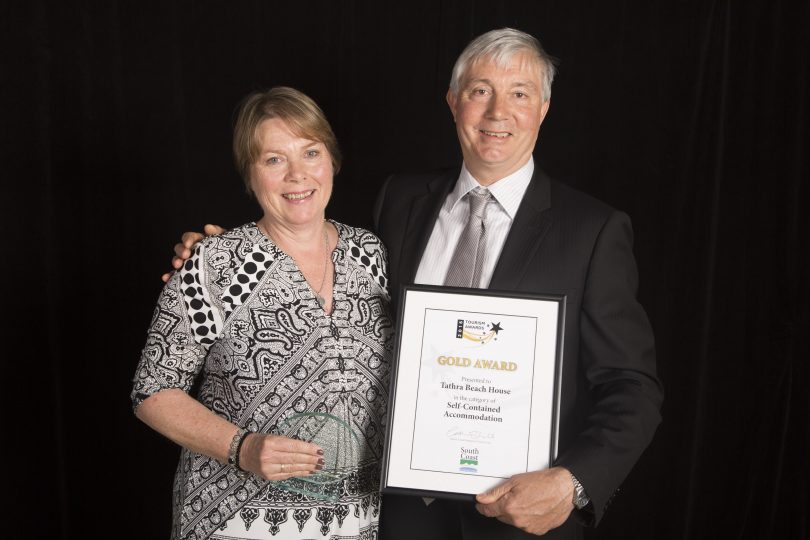 Rob and Lesley White, gold medal winners at the 2016 South Coast Tourism Awards. Photo: Kramer Photography.