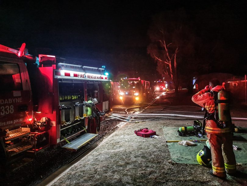 Crews worked through the night to contain the fire. Photo: Supplied.