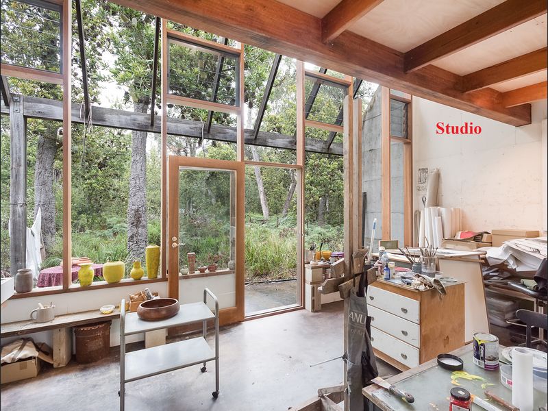 The separate studio, used by Prue over the years. Photo: Supplied. 