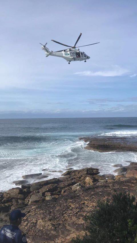 Declan was taken to Canberra Hospital in a stable condition. Photo: Toll Air Ambulance Facebook.