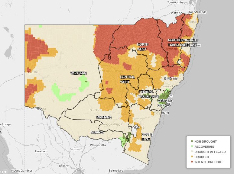 NSW Drought Map, October 2019