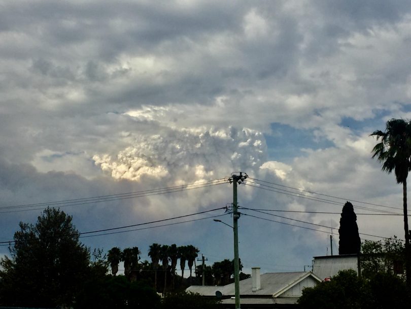 Pyrocumulonimbus south of Moruya