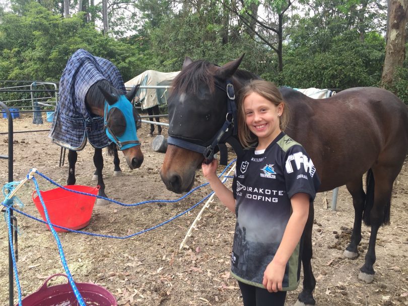 The Goods and their horses are heading home today after sheltering from bushfires. Photo: Lisa Herbert