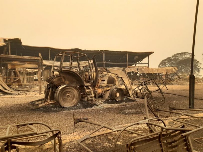 As well as buildings, many maintenance machines were burnt in the burnt in the fire. Photo: Supplied. 