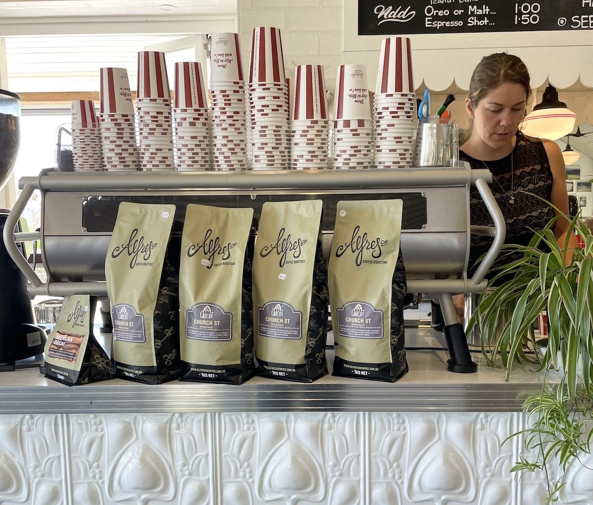 Coffee at Bodalla Dairy.