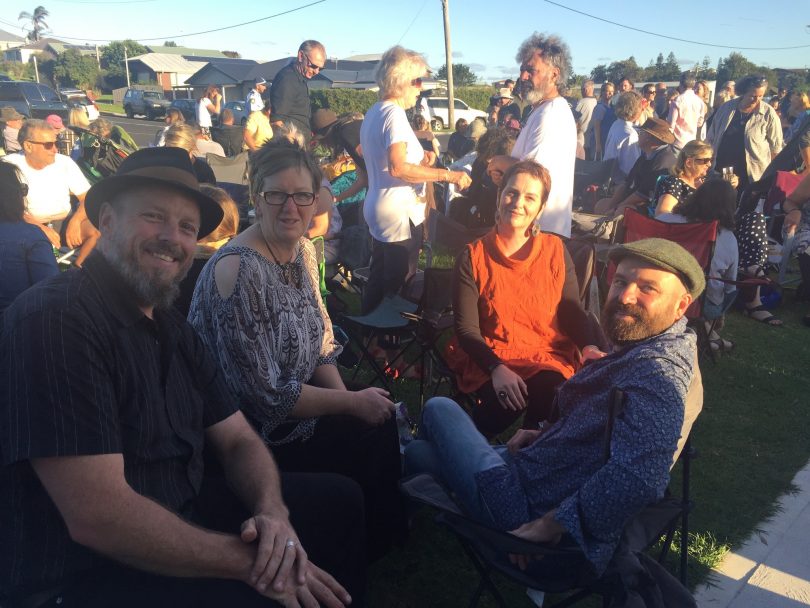 Brogo RFS champ Chris Aitken, partner Nicky Harris and the North of Eden Gin crew