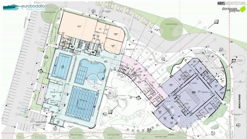 Plan of Batemans Bay Regional Aquatic, Arts and Leisure Centre.