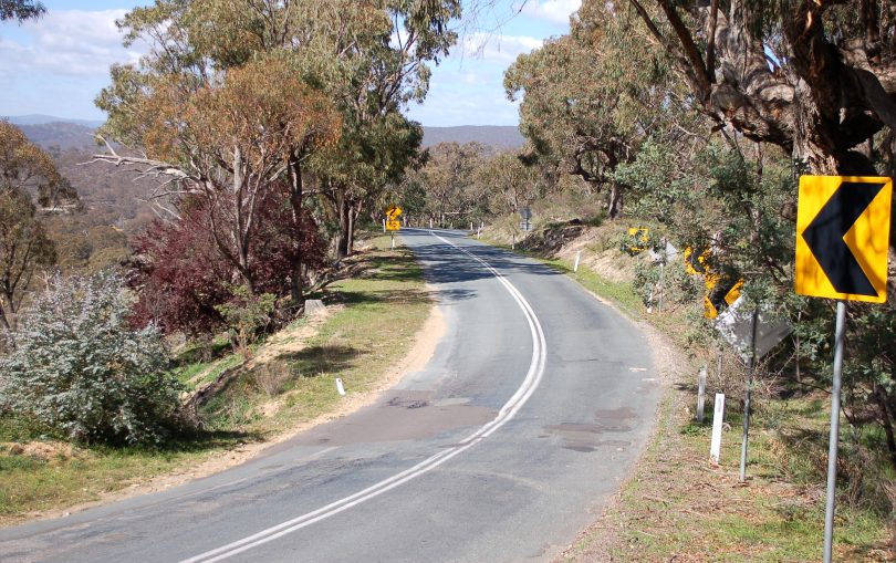 Winding road among bushland at Burra.