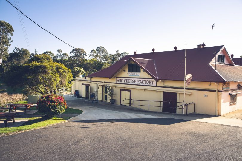 Exterior of ABC Cheese Factory in Tilba.