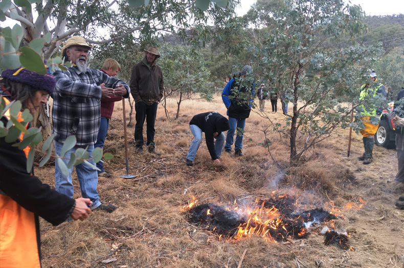 Traditional burning ceremony.