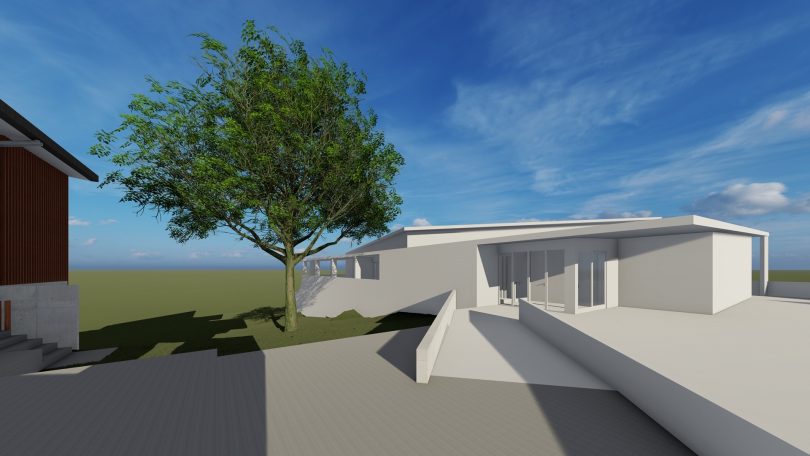 Artist's impression of new hall at Yass High School.