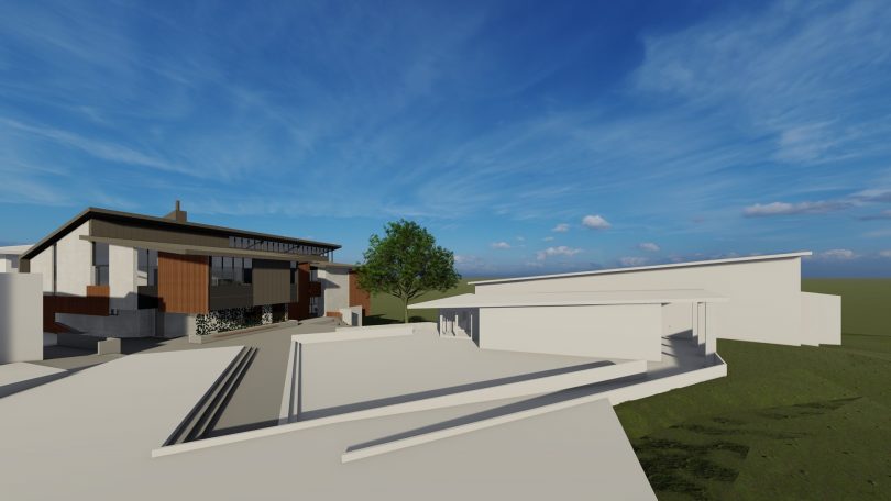 Artist's impression of new multipurpose hall at Yass High School.