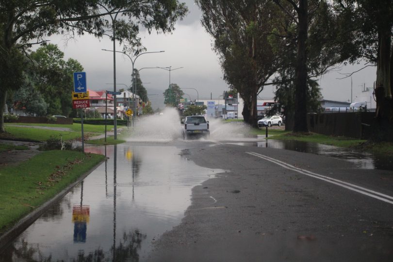 Flooding across Vulcan Street,