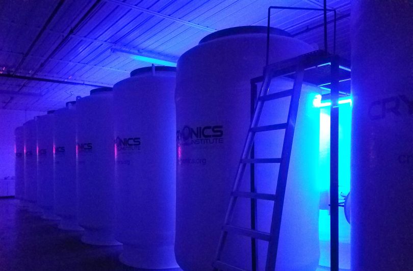 Tanks inside the Cryonics Institute in America