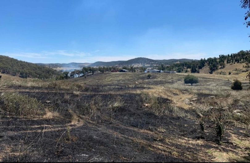 Burnt paddocks at Chatsbury