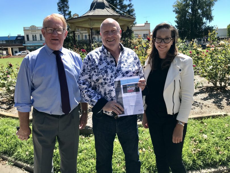 Bob Kirk, Darrell Weekes and Carisa Wells in Goulburn.