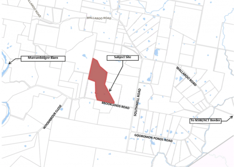 A map of the proposed site.