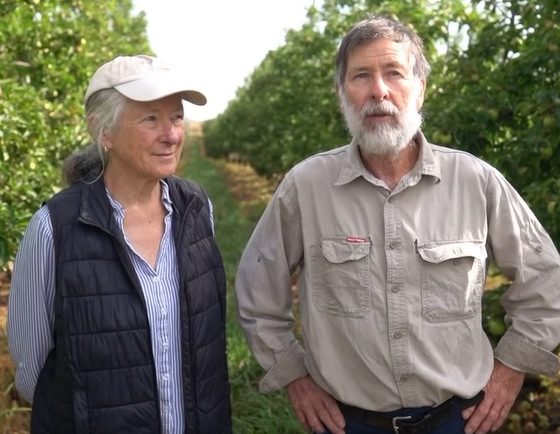 Judy and Ralph Wilson at Wilgro Orchards