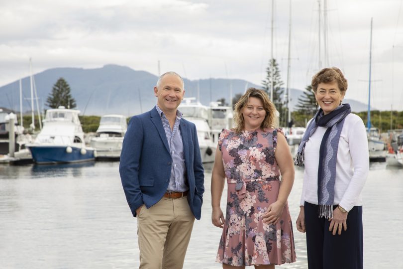 The Gourmet Coast Trail Association co-founders Greg Lissaman, Lucy Wilson and Dr Fiona Kotvojs