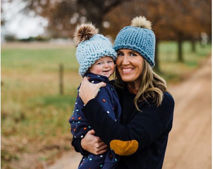 Angela Taylor holding son Joshua