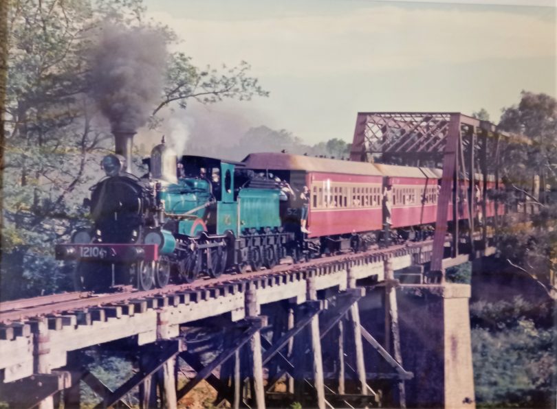 train crossing bridge