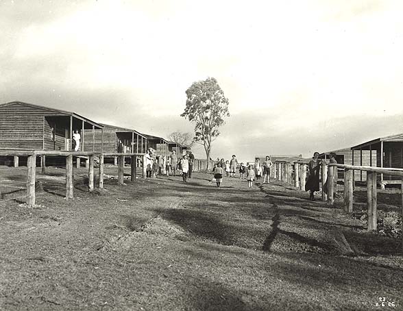 children and timber buildings