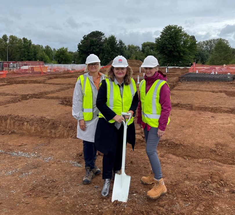 Three women in hard hats