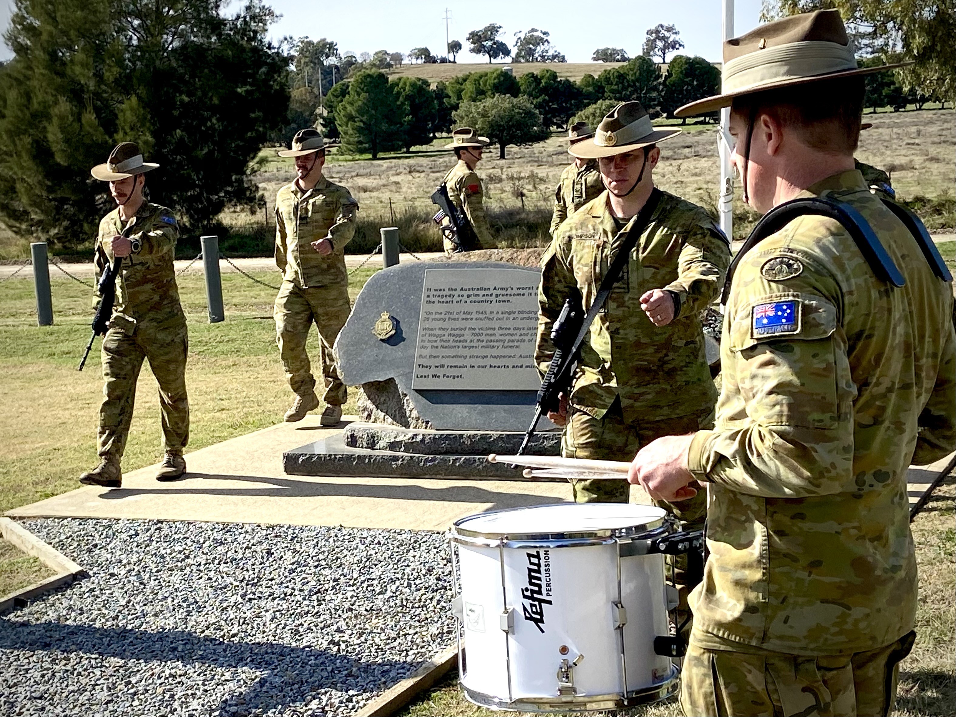 Soldiers marching