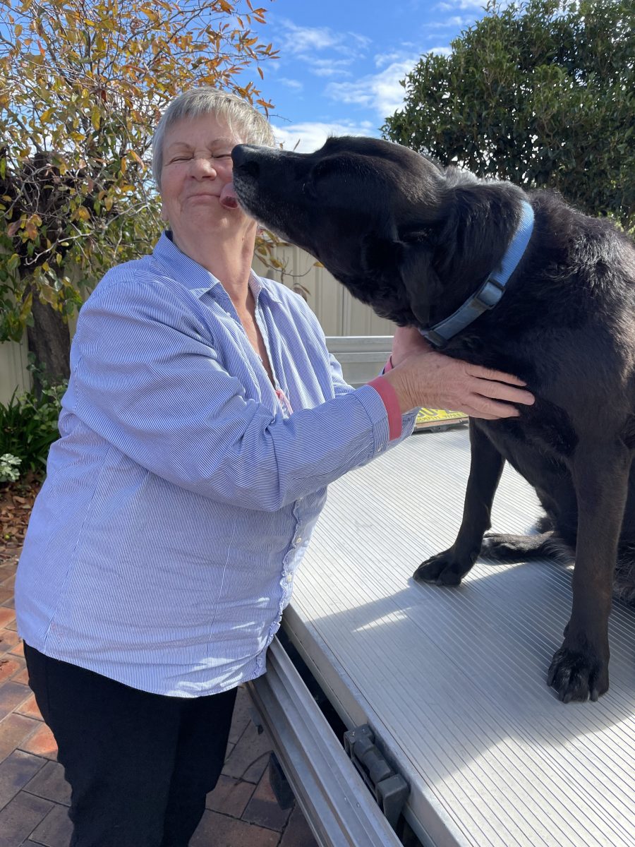 Woman and dog