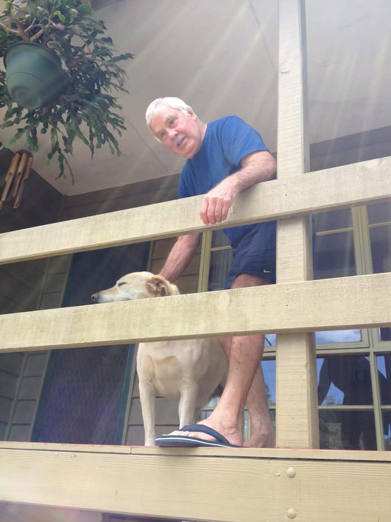 Peter Claux disappeared with his golden Labrador, Buddy. Buddy was later found alive.