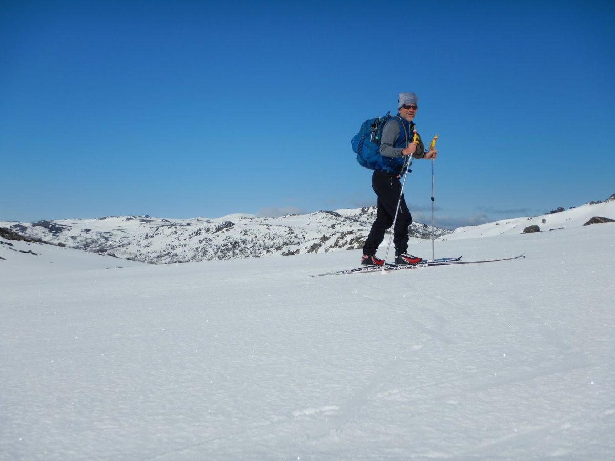 Skier on snow