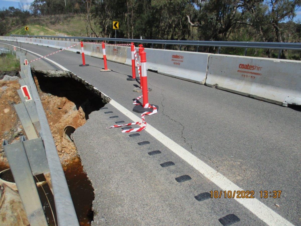 Damaged road