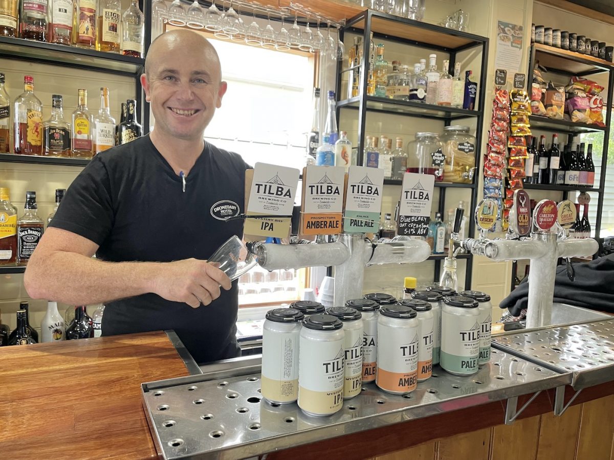 The historic Dromedary Hotel in Central Tilba is home to the Tilba Brewing Co. offering their own brews on tap. Photo: Lisa Herbert