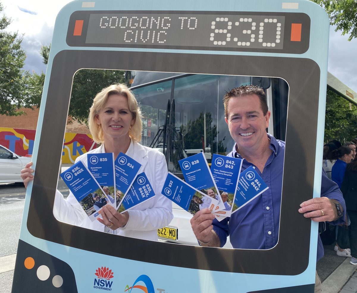 man and woman in bus