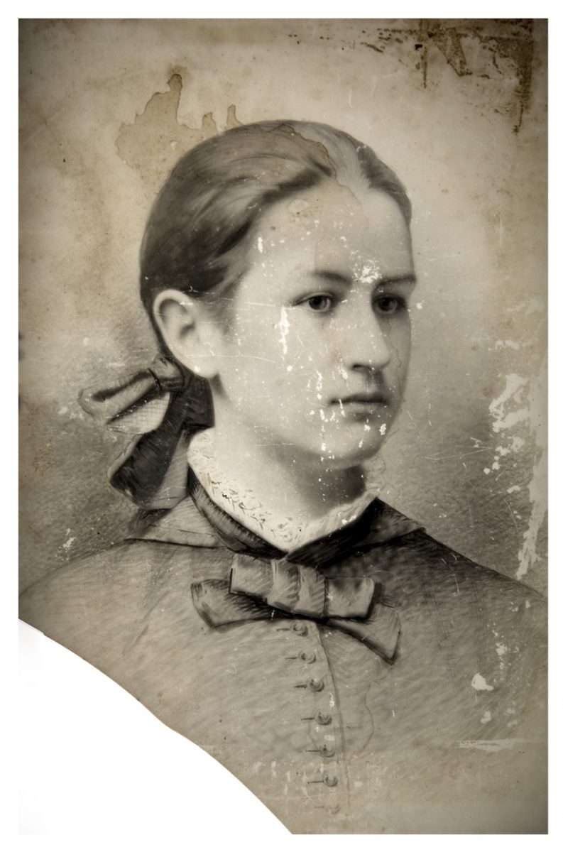 Old photo of young woman