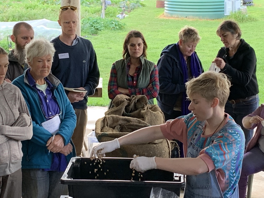 Group workshop with Marita demonstrating.