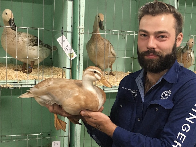 man with duck