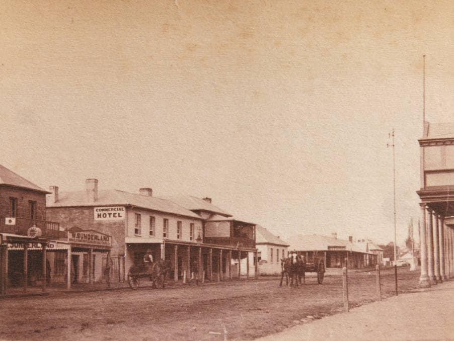 Sepia photo of old pub