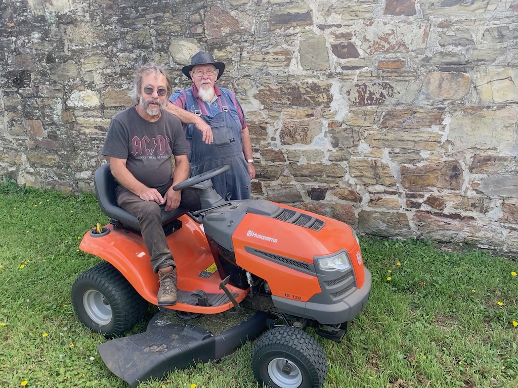 Preparing for another trek into the far flung reaches of the Catholic parishes around Goulburn are Marcus Imbens and Dennis Borham.