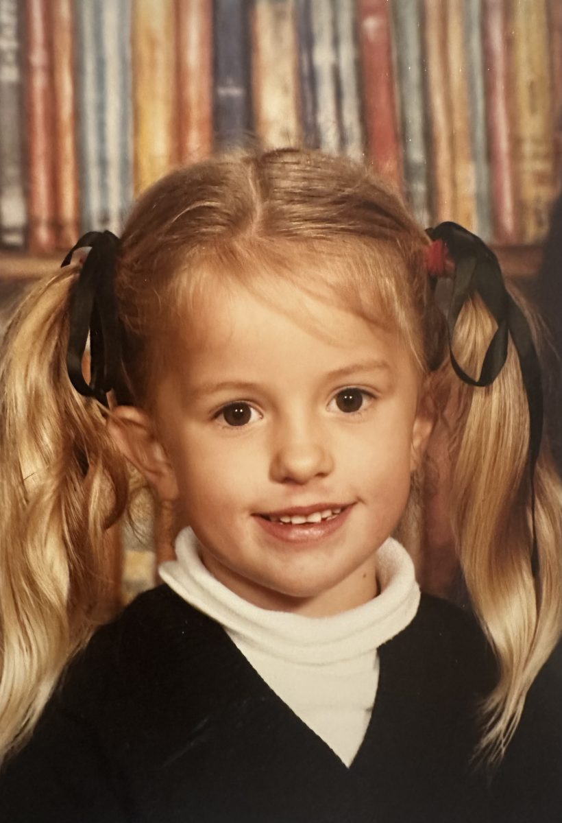 Little girl with pigtails