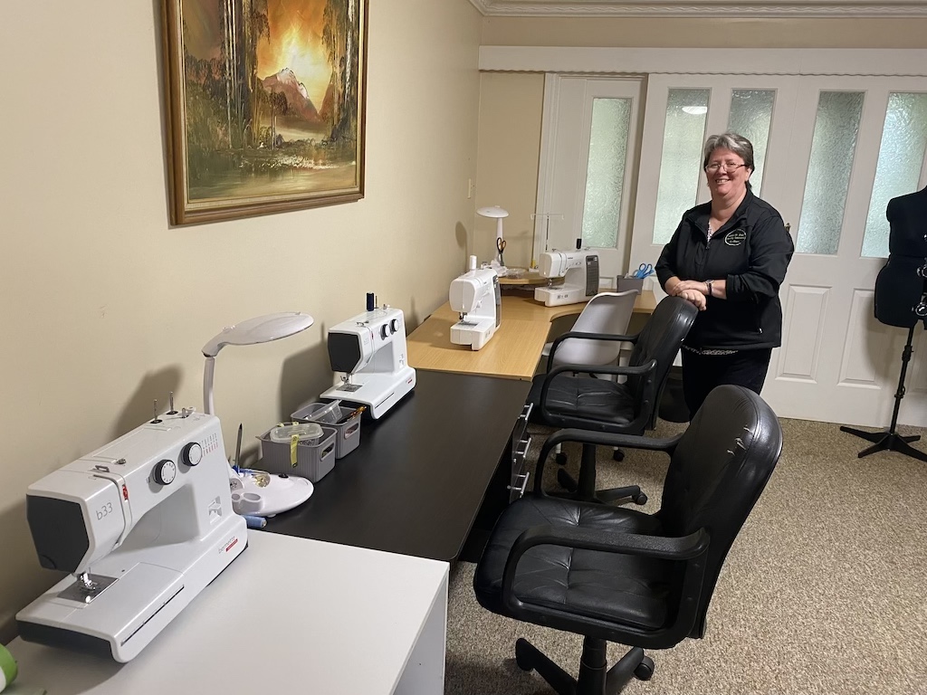 woman in her sewing classroom