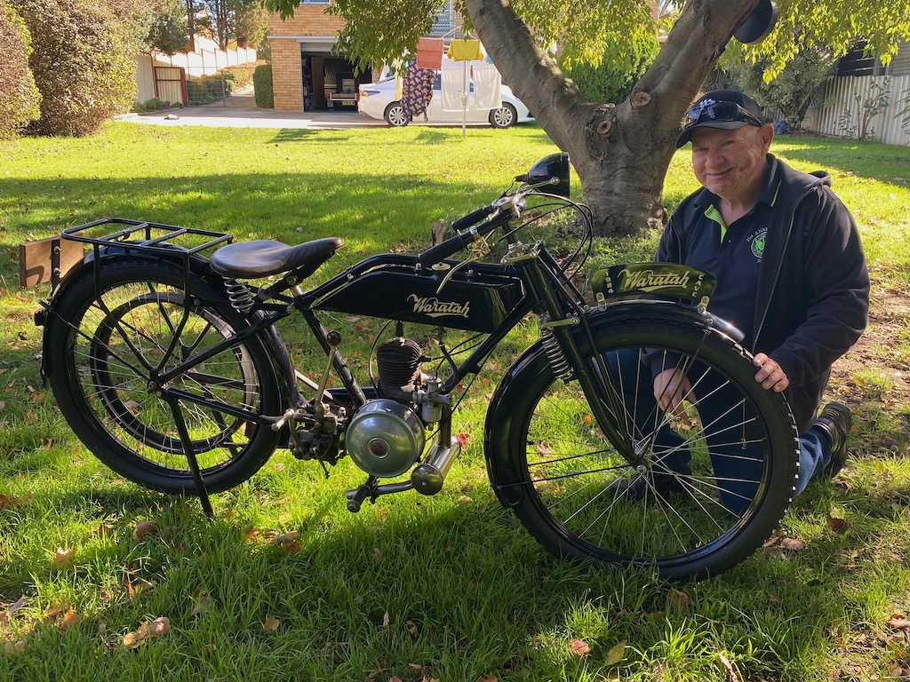 Peter Seymour with the 1924 Waratah